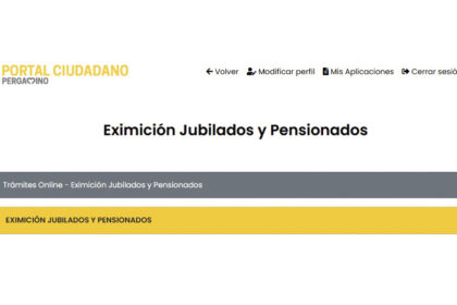 Está abierta la inscripción para la Eximición de Jubilados y Pensionados
