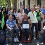 El atleta “Coco” Urbano pasó por Pergamino con su bici adaptada en un desafío de 2.000 km