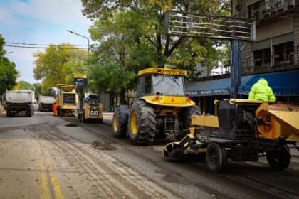 Comenzó la repavimentación de la Avenida Yrigoyen