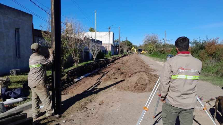 Obras de Cordón cuneta en barrio Virgen de Itatí
