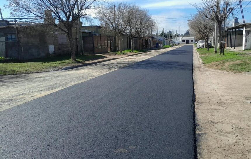 Nueva obra de pavimentación en el Barrio Malvinas